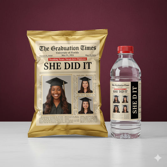 Custom Chip Bags & Water Bottle Labels