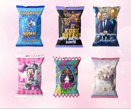 Custom Chip Bags & Water Bottle Labels