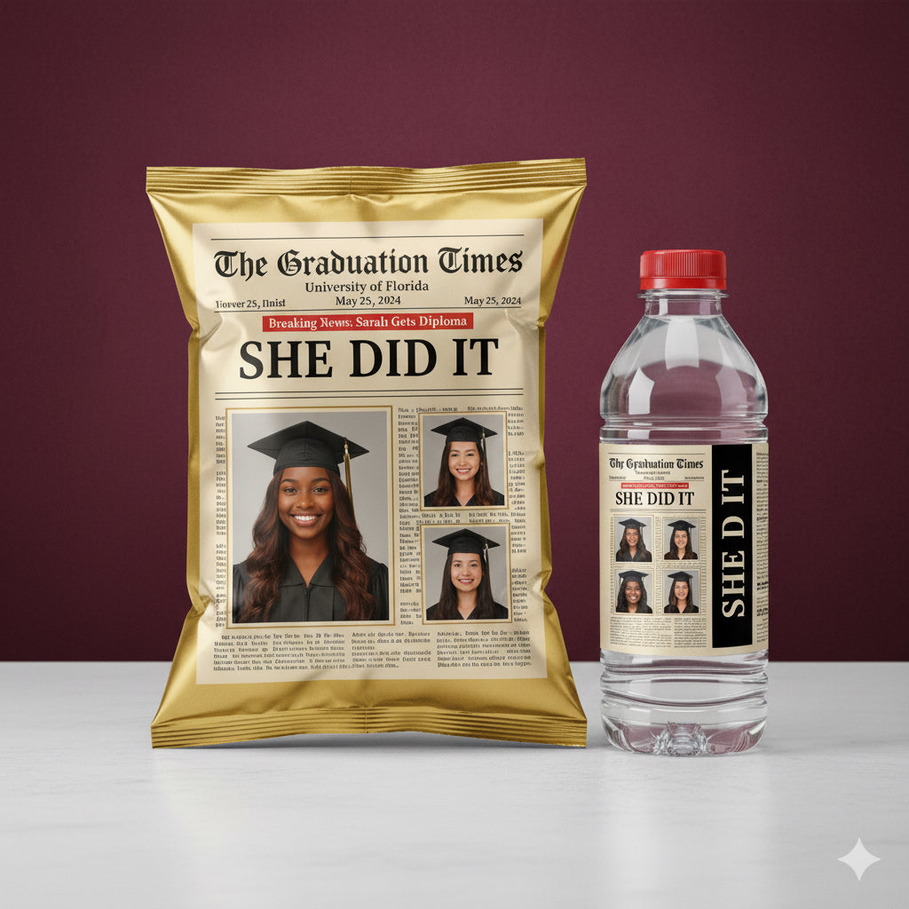 Custom Chip Bags & Water Bottle Labels
